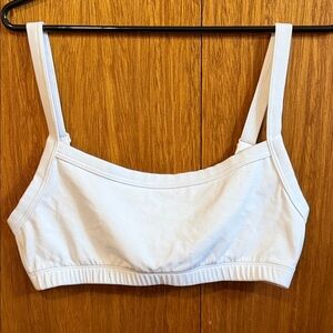Aritzia Butter Sports Bra White Small | Soft Minimal Athleisure Yoga Top